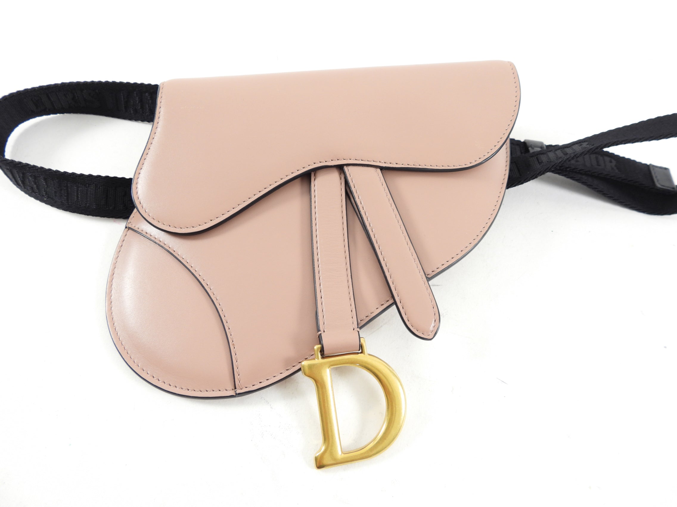 Dior Nude Leather Saddle Belt Bag - Luxury Crossbody Purse for Women | Perfect for Date Night, Parties & Everyday Use