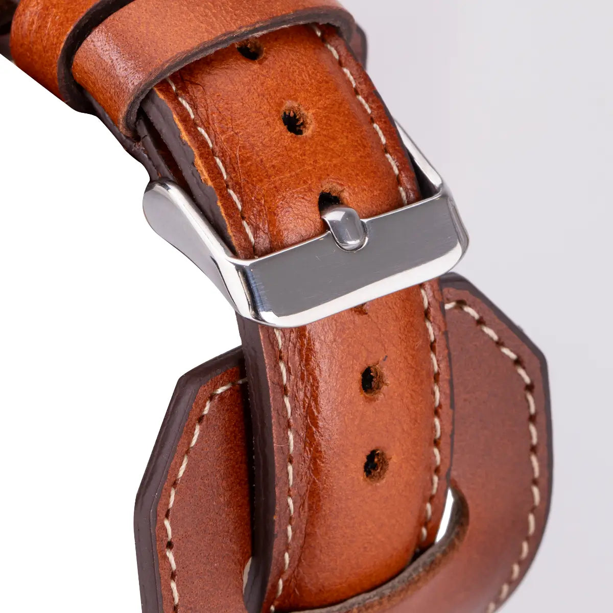Burnished Tan Leather Apple Watch Band - Premium Genuine Leather Cuff Strap for Apple Watch Series 9/8/7/6/SE/5/4/3/2/1 - Stylish & Comfortable for Work, Travel & Everyday Wear