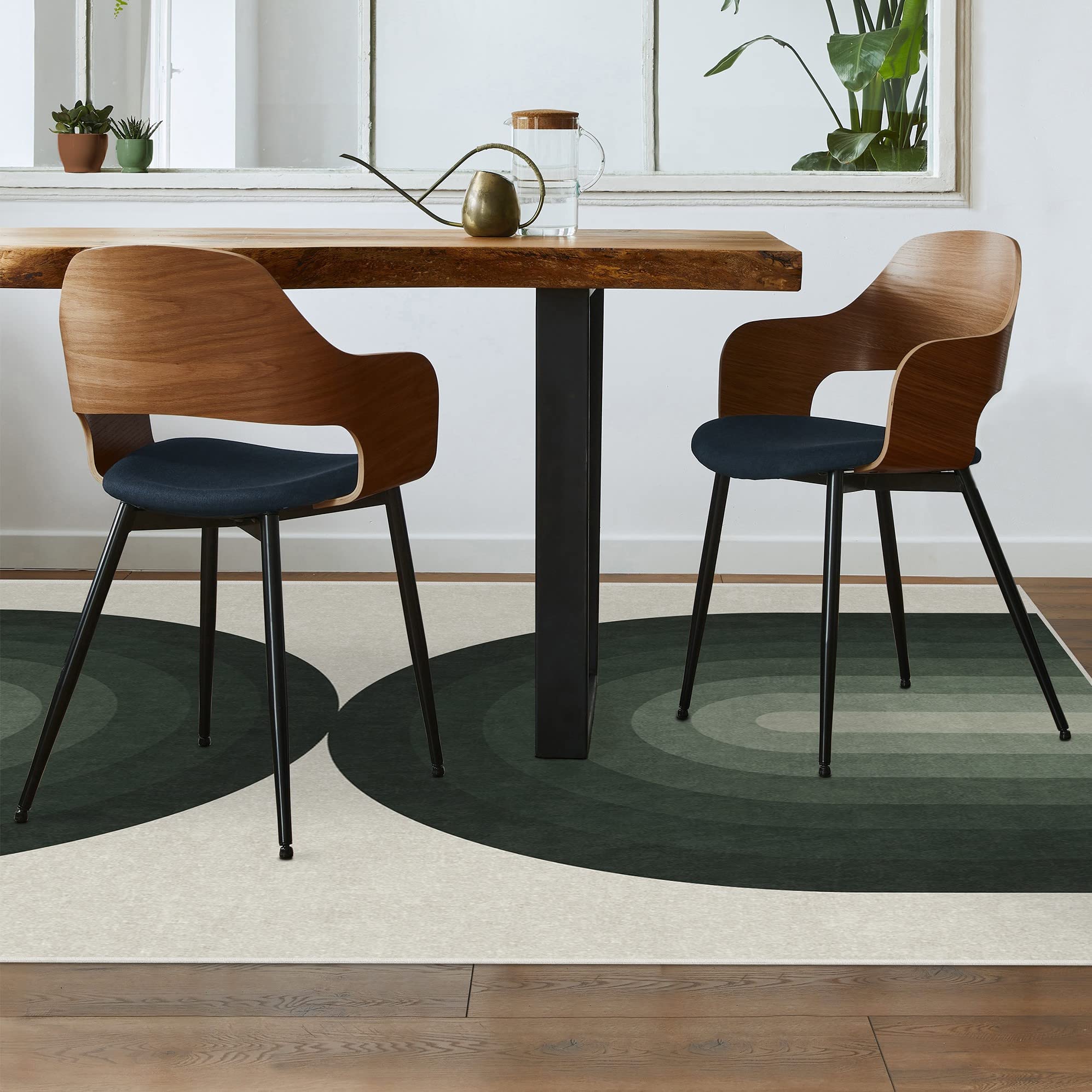 Washable 5x7 Area Rug by Ruggable - Absida Sage, Non-Slip Gripper Pad, Premium Indoor Rug for Living Room, Bedroom, Kitchen, Office & Classroom - Easy to Clean & Durable for High Traffic Areas