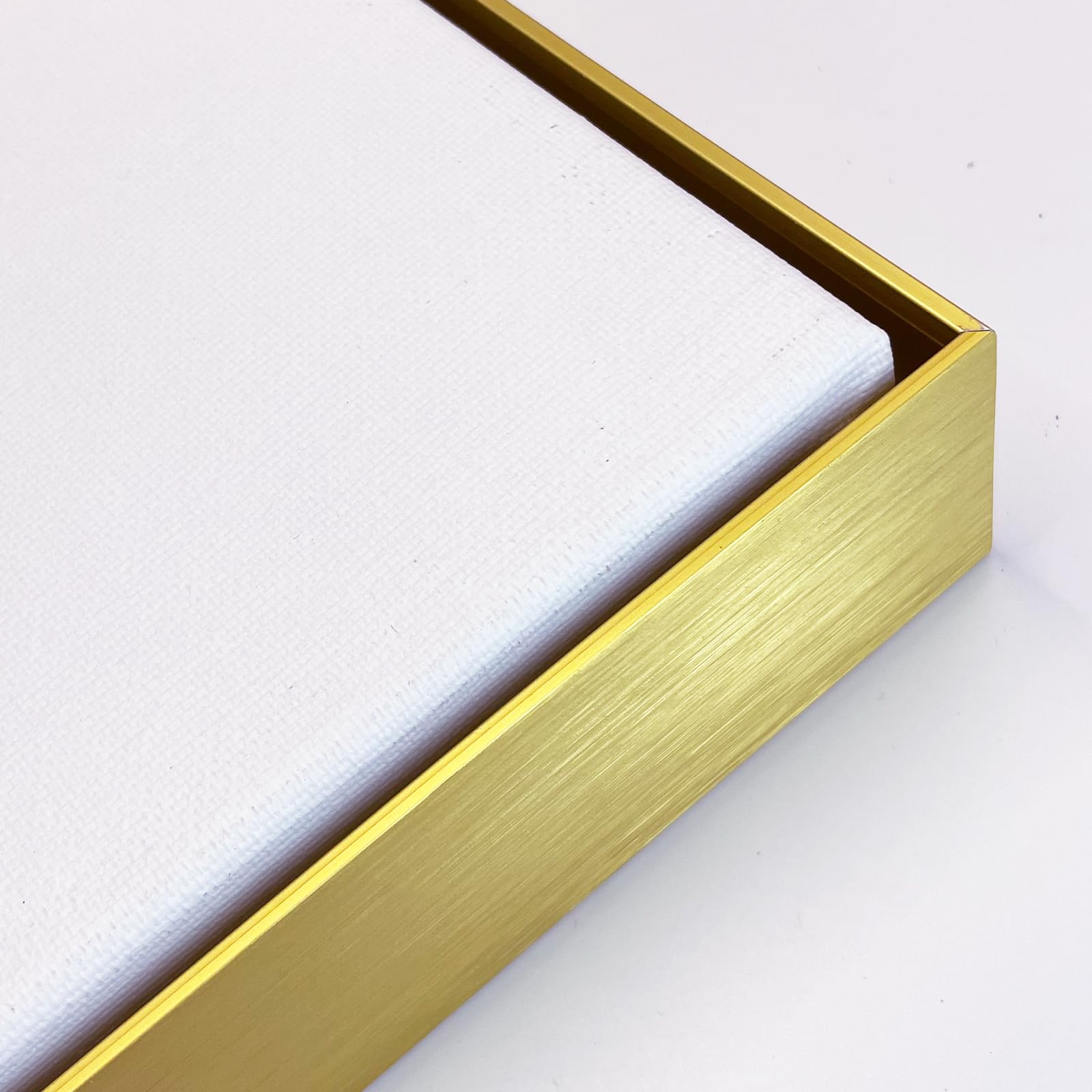 48x60 Floating Frame for Canvas Paintings & Prints - DIY Metal Floater Frame for Portrait/Landscape Oil Paintings - Gold Art Display Frame for Gallery, Home Office & Living Room Decor - Perfect for Art Shows & Wall Displays