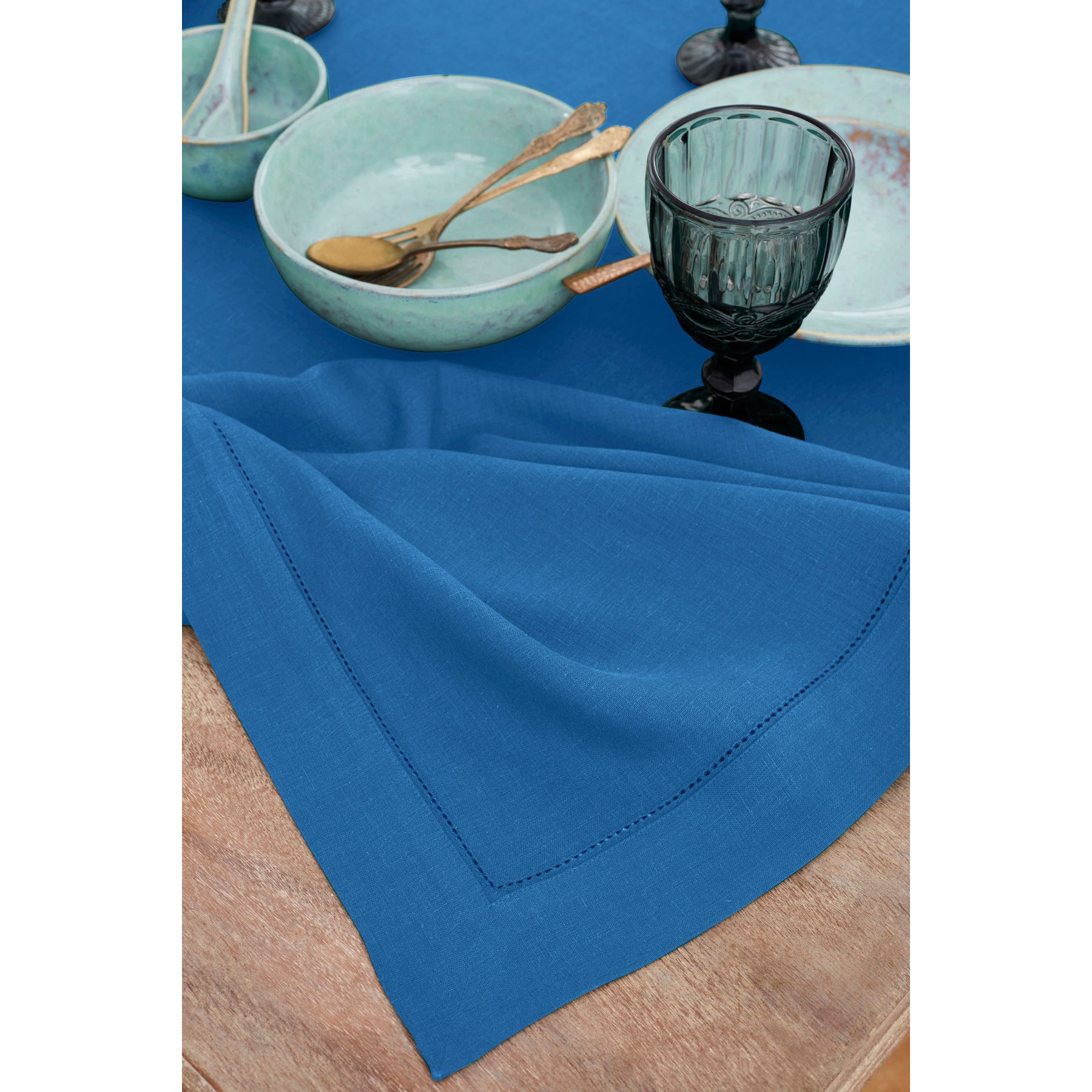 Elegant Classic Hemstitch Tablecloth - Premium Cotton Linen Dining Table Cover for Formal Dinners & Special Occasions