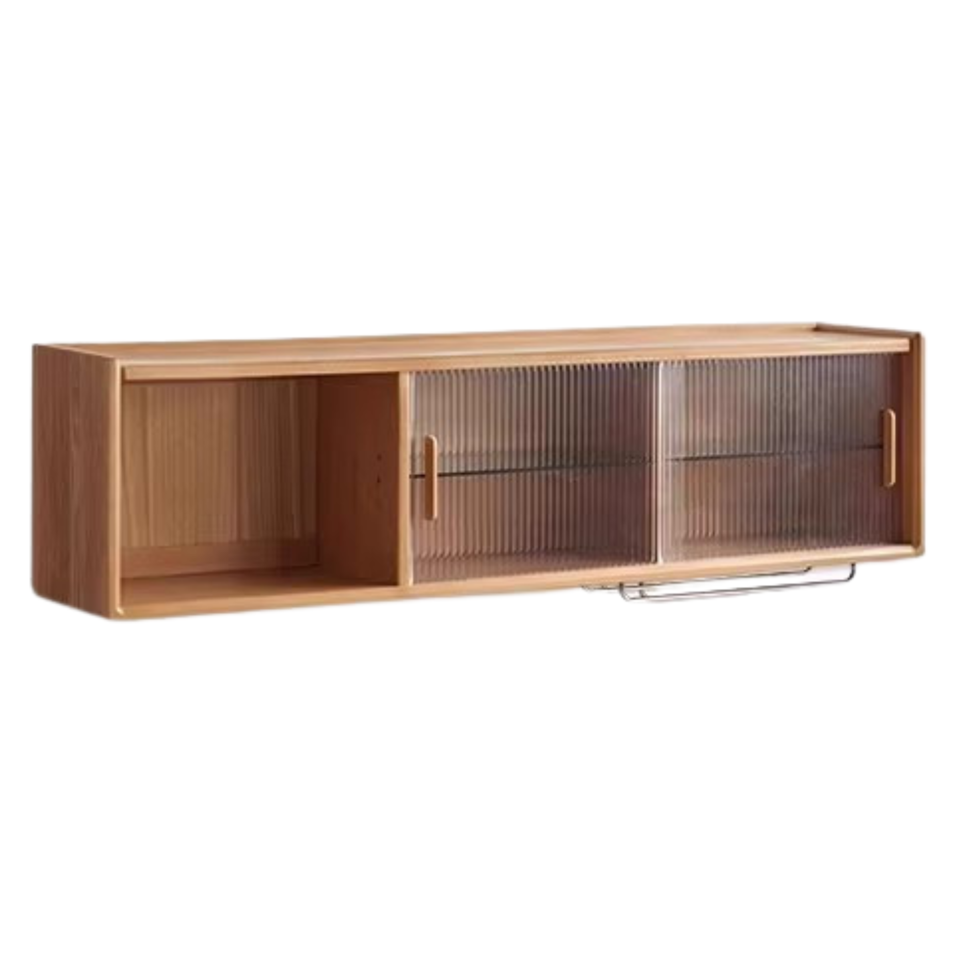 49.2x11x14 inch / 125x28x35.5сm / Natural wood color / wall-mounted cabinet