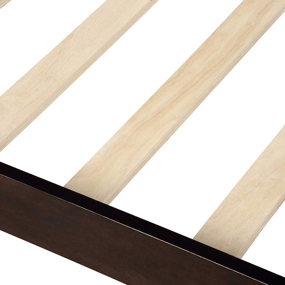 Twin Size Daybed with Simple Wood Frame - Espresso Finish for Bedroom, Living Room, or Guest Room Furniture | Perfect for Small Spaces, Sleepovers & Multi-Purpose Use