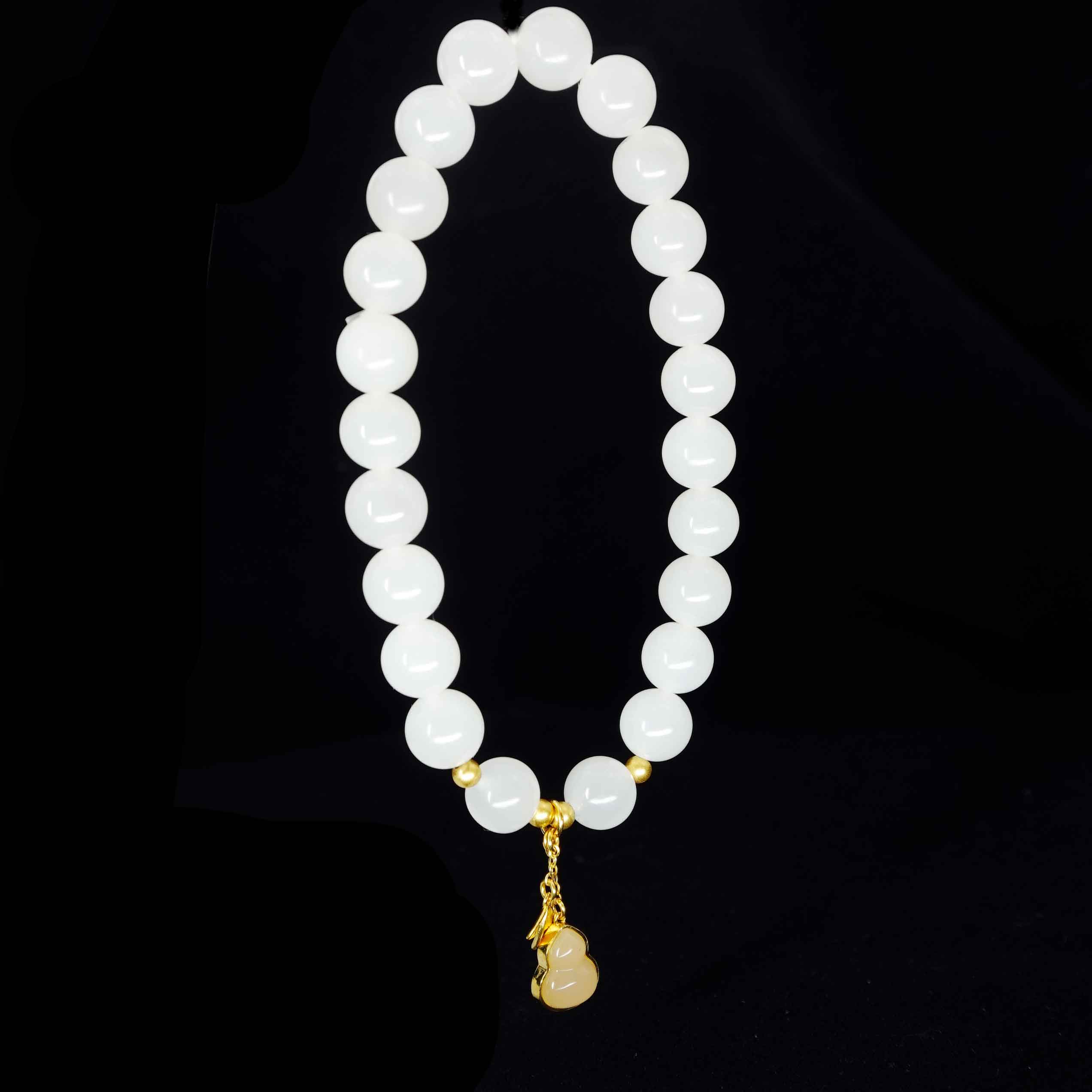 24K Gold Nephrite Jade Bracelet for Women - Elegant Handmade Jewelry Gift for Birthday, Anniversary & Special Occasions