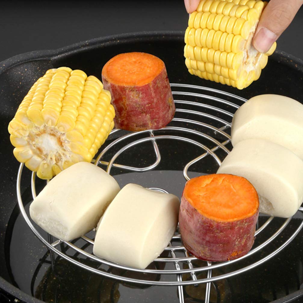 2-Pack Stainless Steel Egg Steamer Rack - Heavy Duty Steamed Egg Holder, Baking & Cooling Stand for Kitchen - Perfect for Steaming Eggs, Dumplings & Vegetables - Durable Kitchen Gadget for Home Use