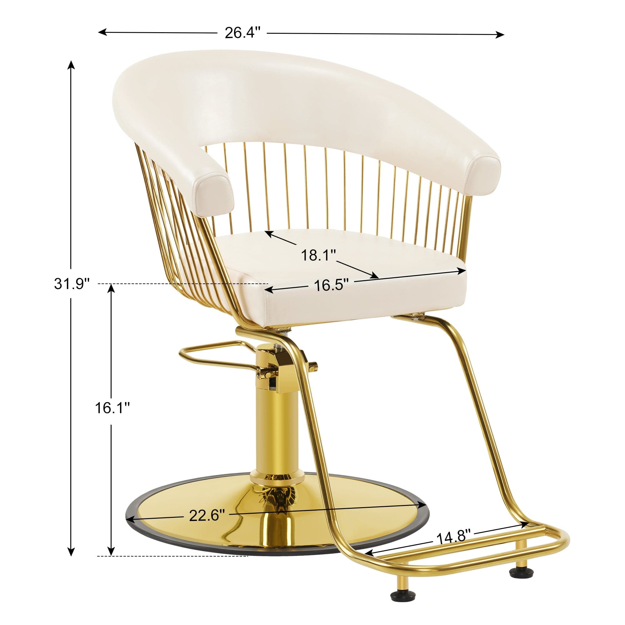 Premium AURA Salon Chair - Ergonomic Styling Chair for Hairdressers & Barbers - Perfect for Salons, Barber Shops & Home Use