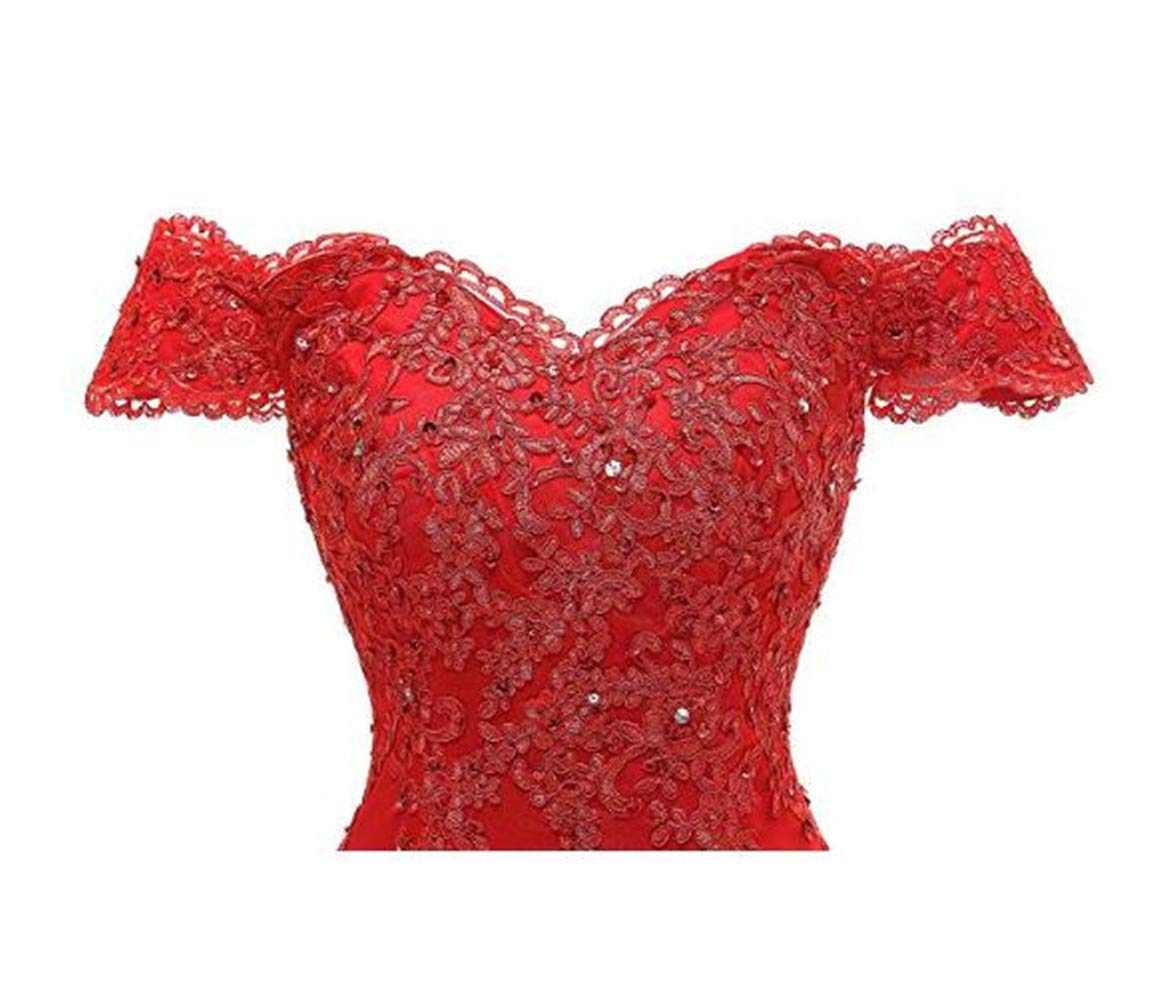 Elegant Off Shoulder V Neck Mermaid Evening Dress for Women - Beaded Prom Gown for Wedding Guest & Special Occasions | Perfect for Formal Events, Parties & Red Carpet
