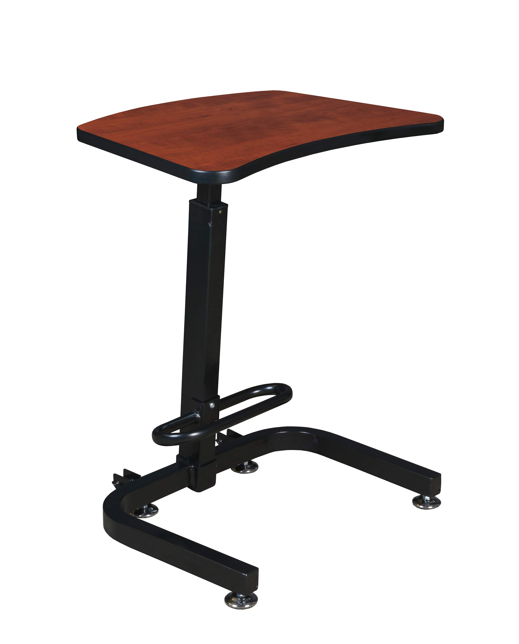 Regency Brody Adjustable Height Sit Stand Desk - Cherry Wood Home Office Desk for Work from Home & Ergonomic Workspace Setup