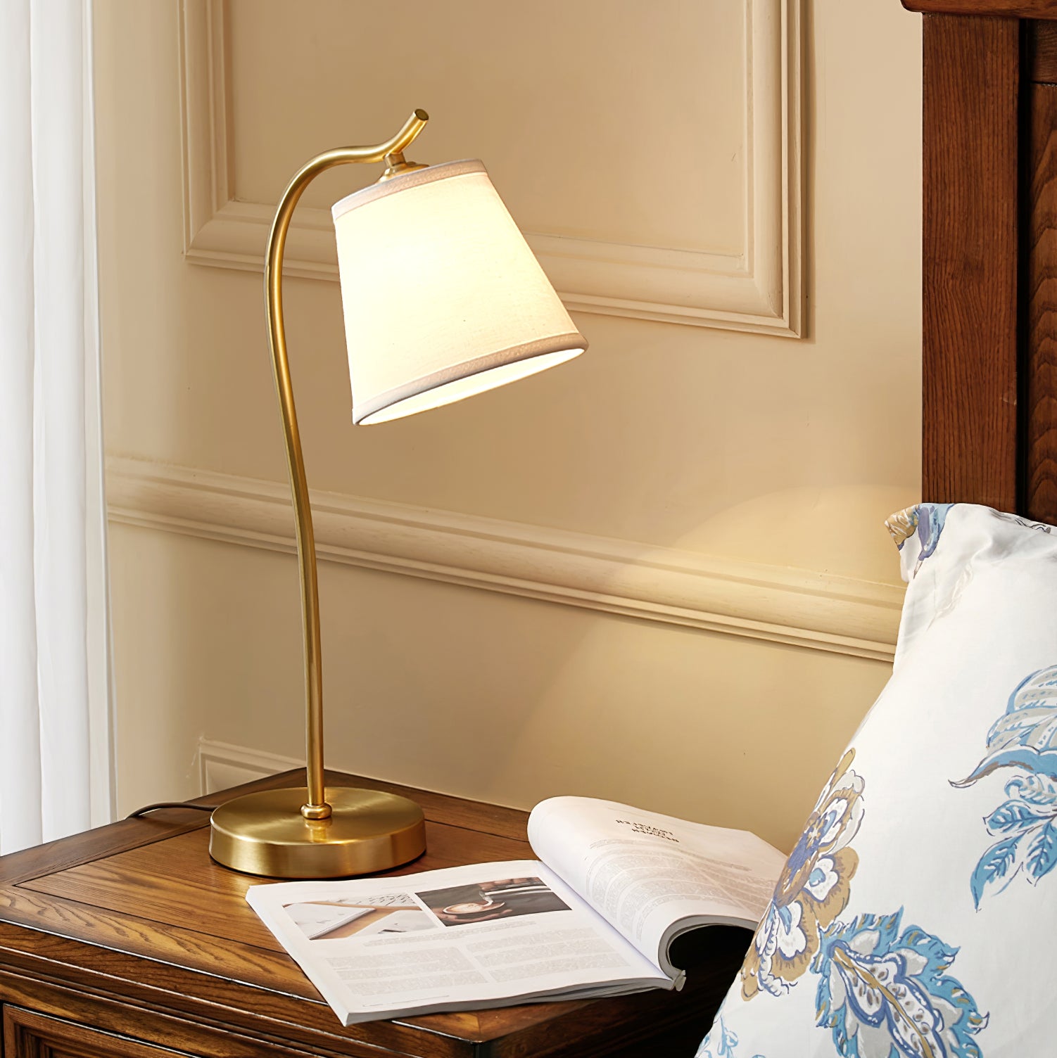 Aneta Table Lamp - Modern LED Desk Lamp with Adjustable Brightness & Color Temperature for Home Office, Bedroom, and Study Room Lighting