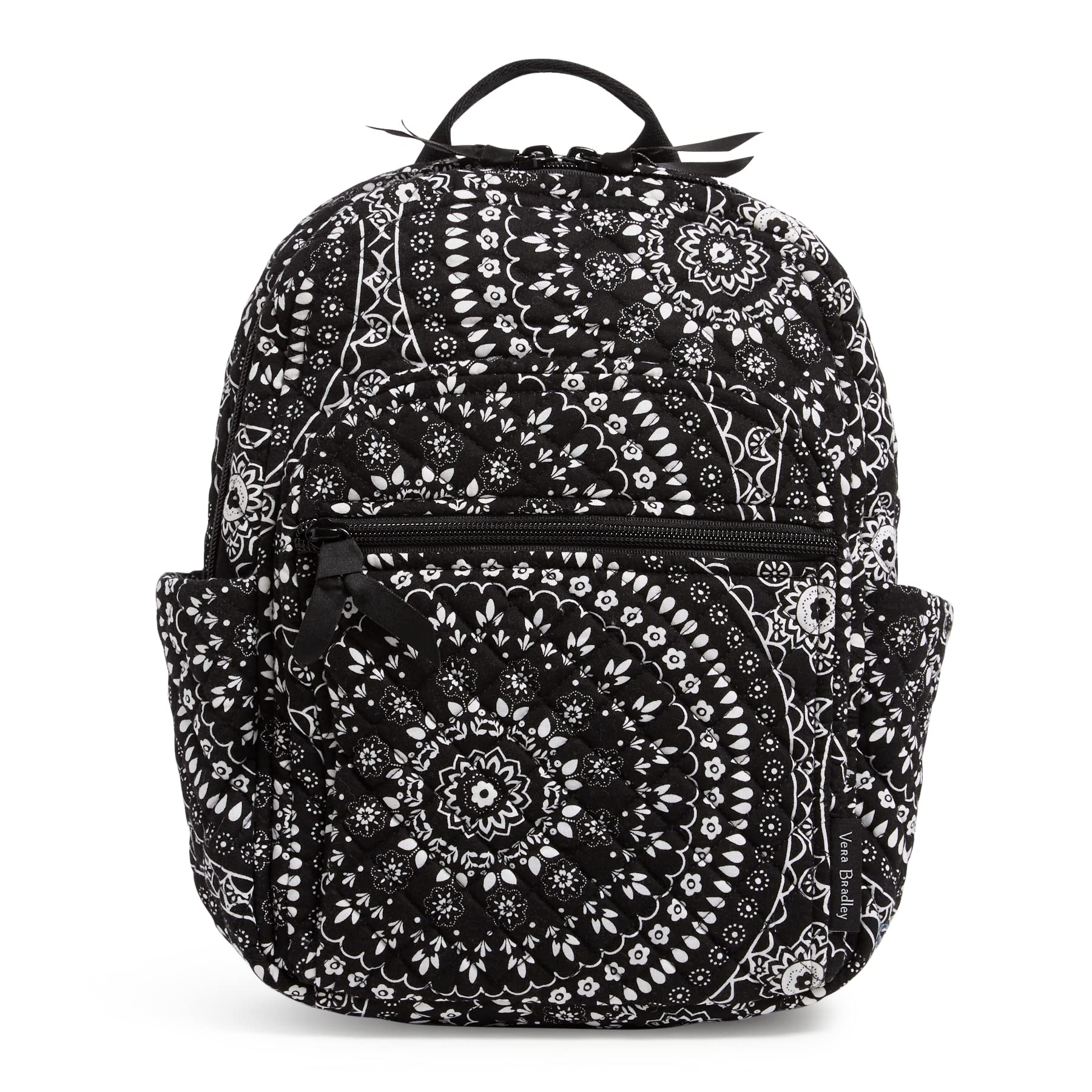 Vera Bradley Women's Cotton Small Backpack Bookbag - Lightweight & Stylish School Bag for College, Travel & Everyday Use