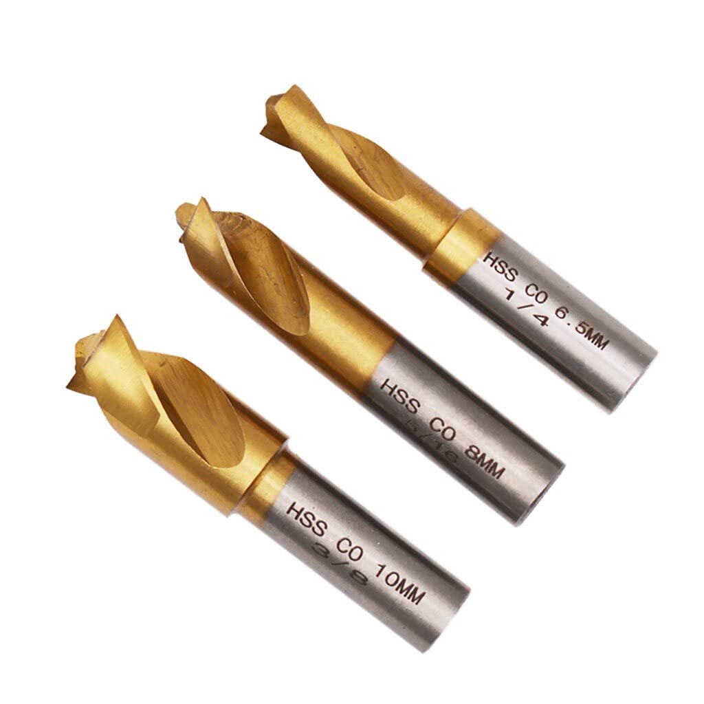High-Speed Steel Cobalt Titanium Welding Drill Bit Set - Durable Spot-Weld Cutter Tool Kit for Metalworking (Silver) | Perfect for Automotive Repair, Metal Fabrication & DIY Projects