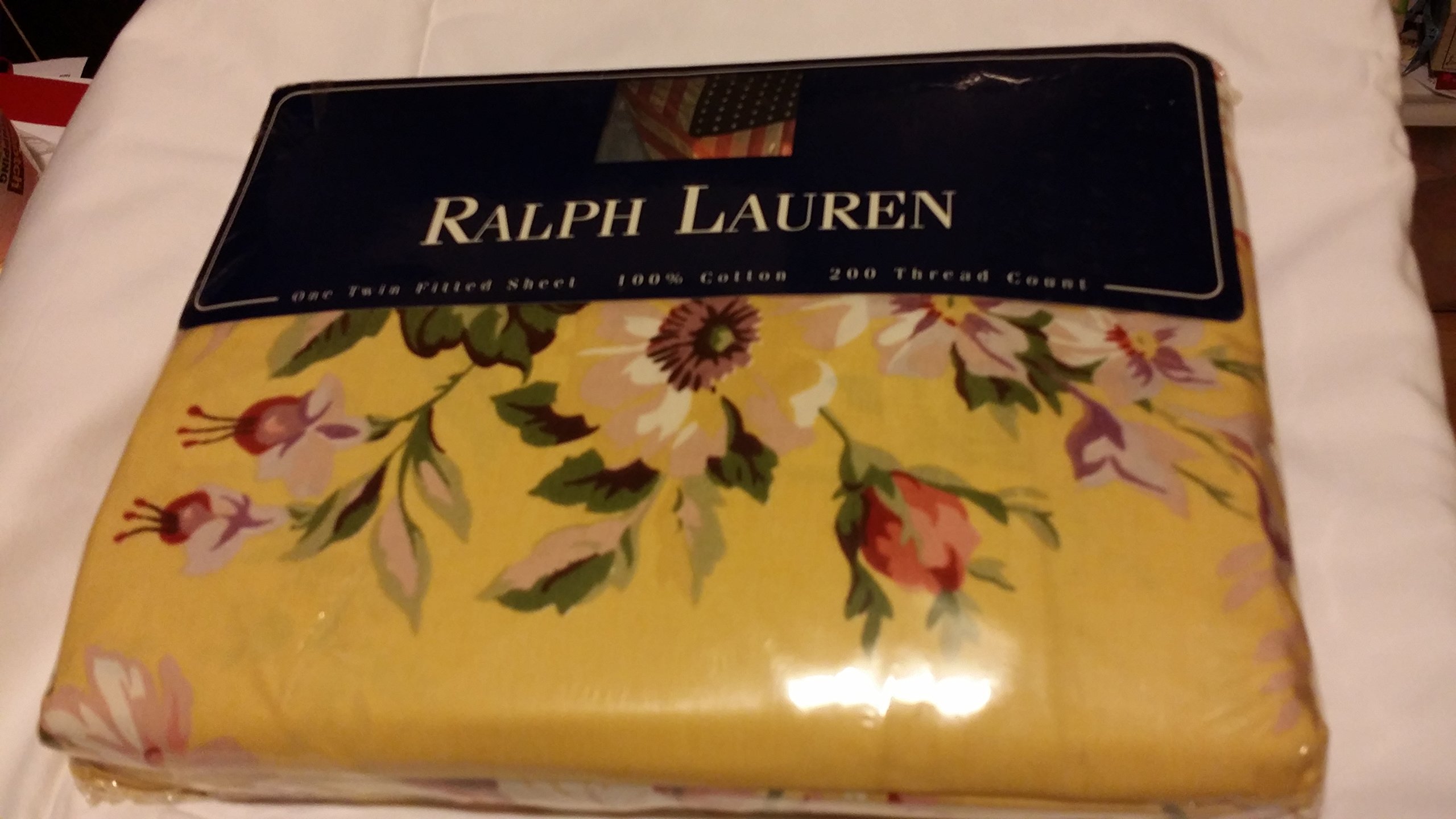 Ralph Lauren Brooke Twin Fitted Sheet - 100% Cotton Luxury Bedding Set for Comfortable Sleep | Perfect for Guest Rooms, Dorms & Cozy Bedrooms