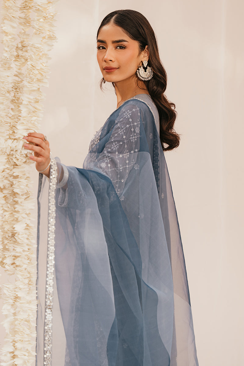 IRIS SHINE 2-Piece Ethnic Outfit Set (Embroidered Shirt & Dupatta Scarf) for Women | Traditional Indian Wear for Festivals, Weddings & Special Occasions