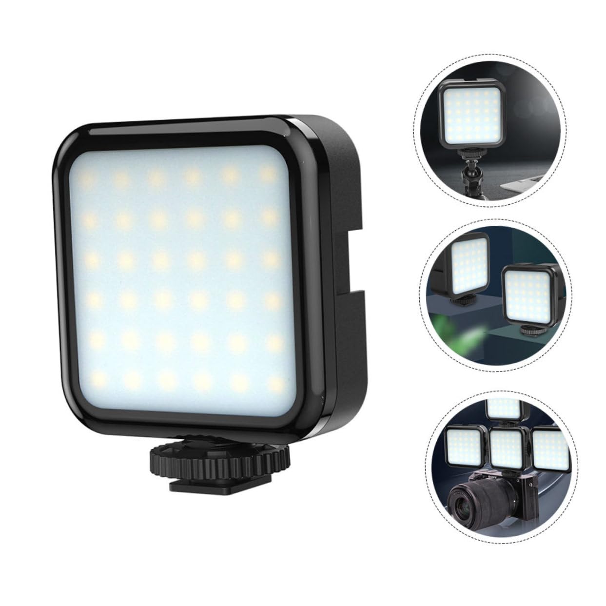 MIKIKIT 3-Pack LED Fill Light Panel for Video Conferencing, Photography & Zoom Meetings - Portable Desktop Lighting for Laptop, Camera, Webcam - Perfect for Home Office, Streaming & Content Creation