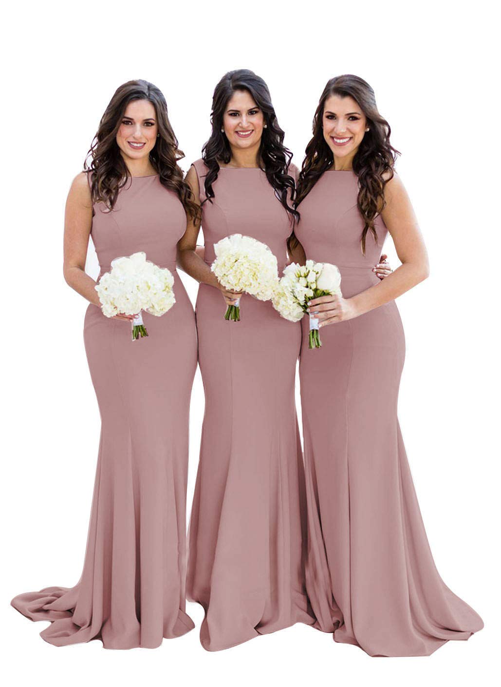 Elegant Mermaid Bridesmaid Dresses for Women - Long Formal Backless Wedding Party Gowns | Perfect for Beach Weddings, Evening Galas & Formal Events