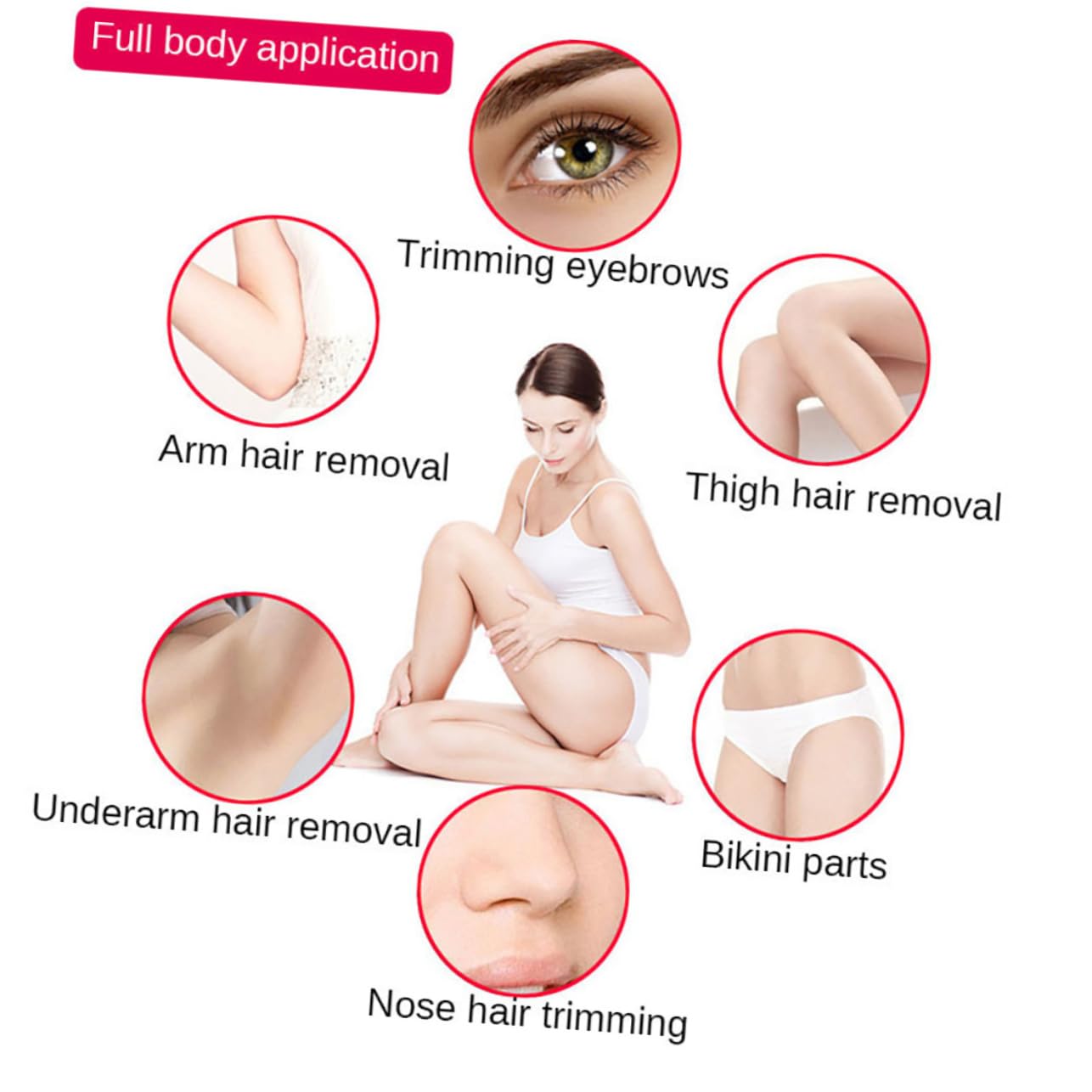 Baluue Rechargeable Electric Epilator & Hair Trimmer for Women - Portable Bikini, Face & Body Hair Removal Device with ABS Rosy Design - Perfect for Travel, Gym & Home Use