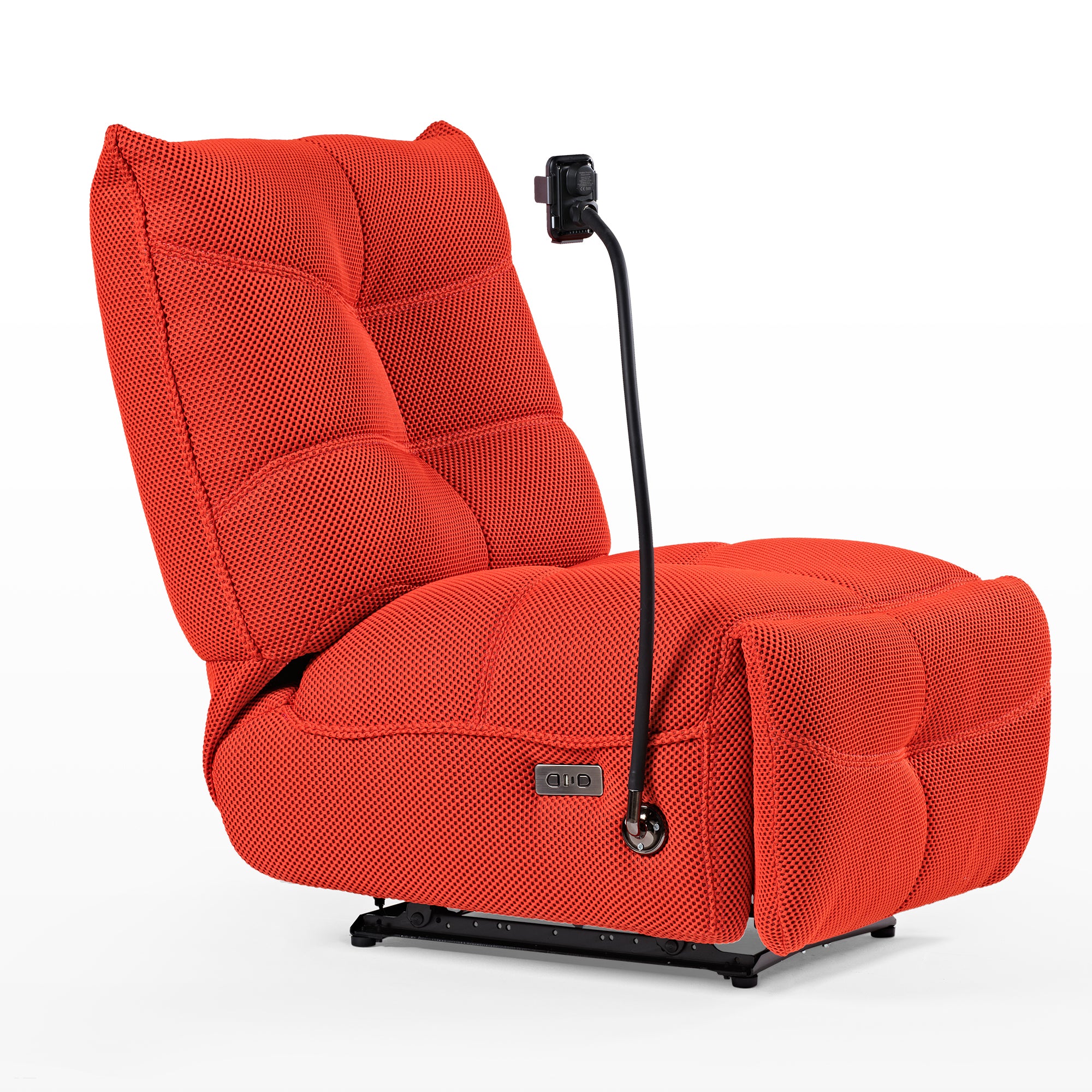 Linx Power Recliner with Wireless Charging & USB Ports - Comfortable Massage Chair for Living Room, Home Theater, and Office Relaxation