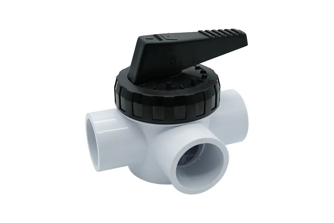 Pool Quip 3-Way Valve for Swimming Pools & Spas - Durable PVC Water Flow Control Valve - Perfect for Pool Plumbing, Filtration Systems & Water Features