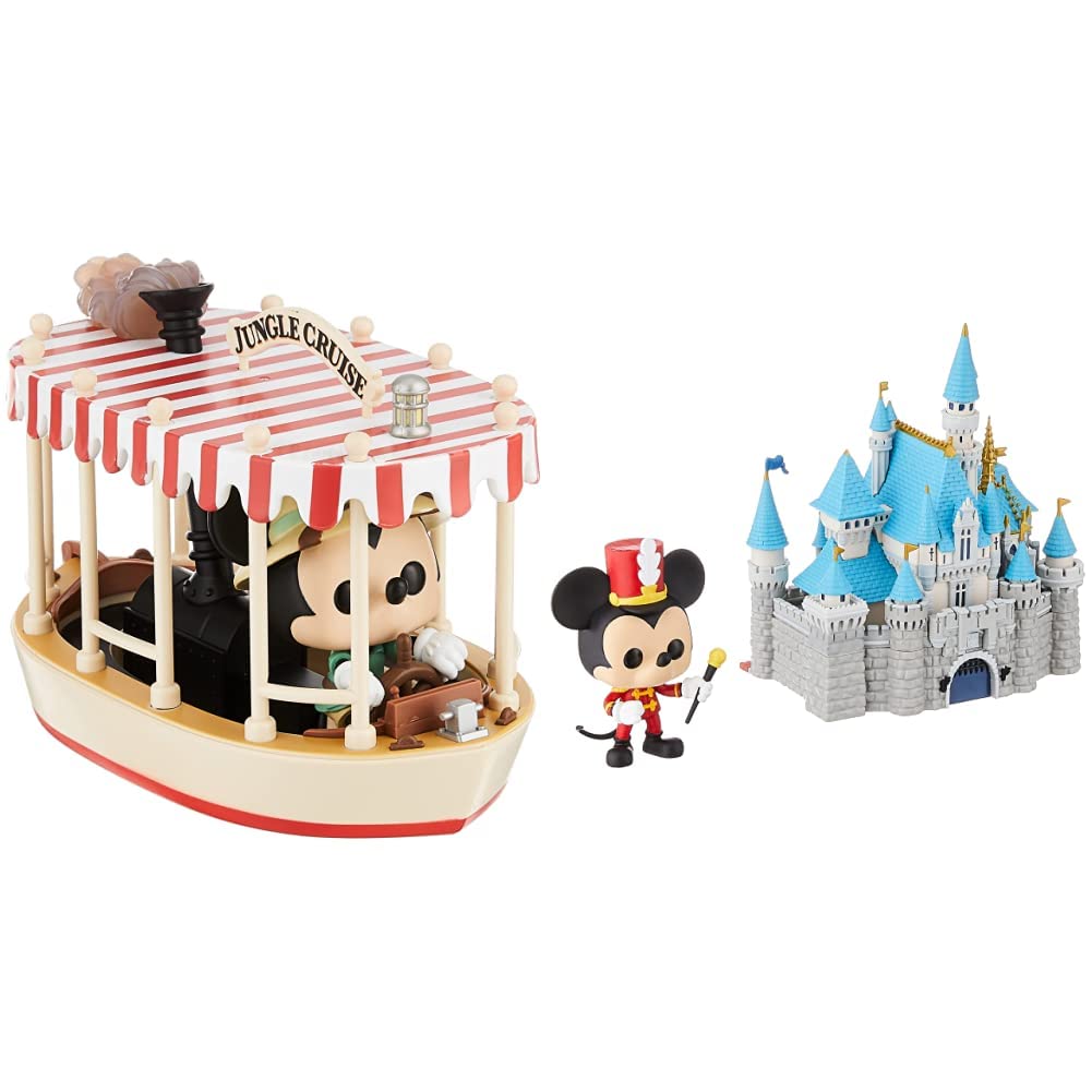 Funko Pop! Rides: Jungle Cruise - Skipper Mickey with Boat & Pop! Town: Disney 65th Anniversary - Disney Castle with Mickey, 6