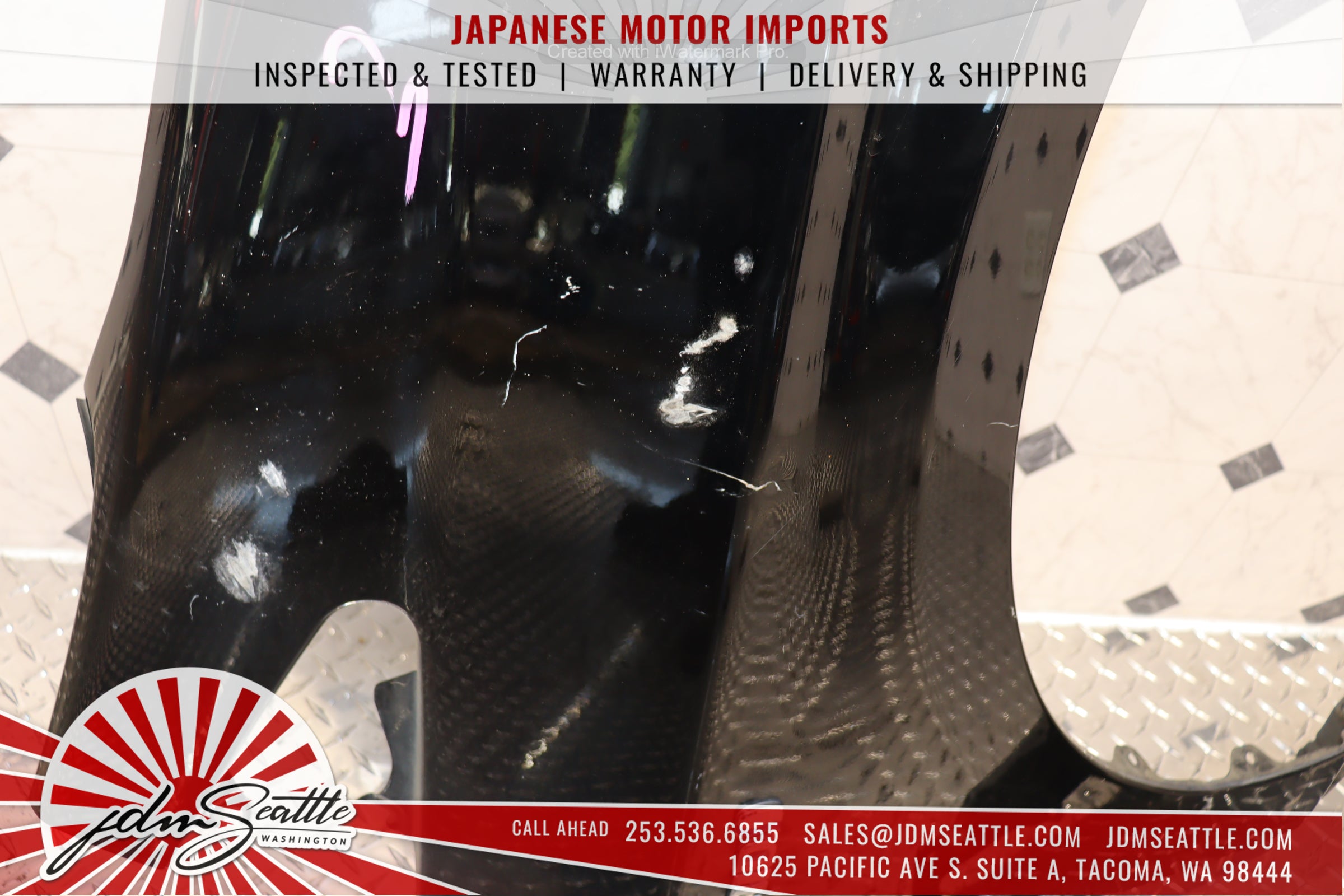 JDM 10-15 Toyota Prius Hybrid Front Bumper Replacement with Hood & Fenders in Black - Perfect for Car Restoration & Customization Projects