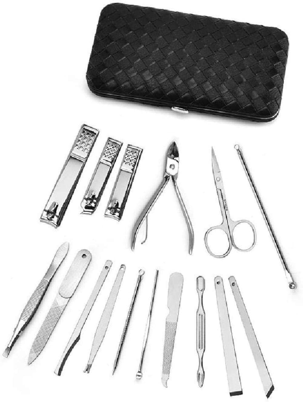 Professional 16-Piece Manicure Set - Stainless Steel Nail Clippers & Nail Nipper Kit with Splashproof Case | Perfect for Home, Salon, Travel & Gift Giving