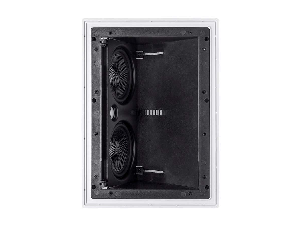 Monoprice Alpha In-Wall Surround Speaker - Dual 5.25 Inch Carbon Fiber Woofer, 2-Way Vari-Angle Design (Single) - Perfect for Home Theater and Dolby Atmos Surround Sound Systems
