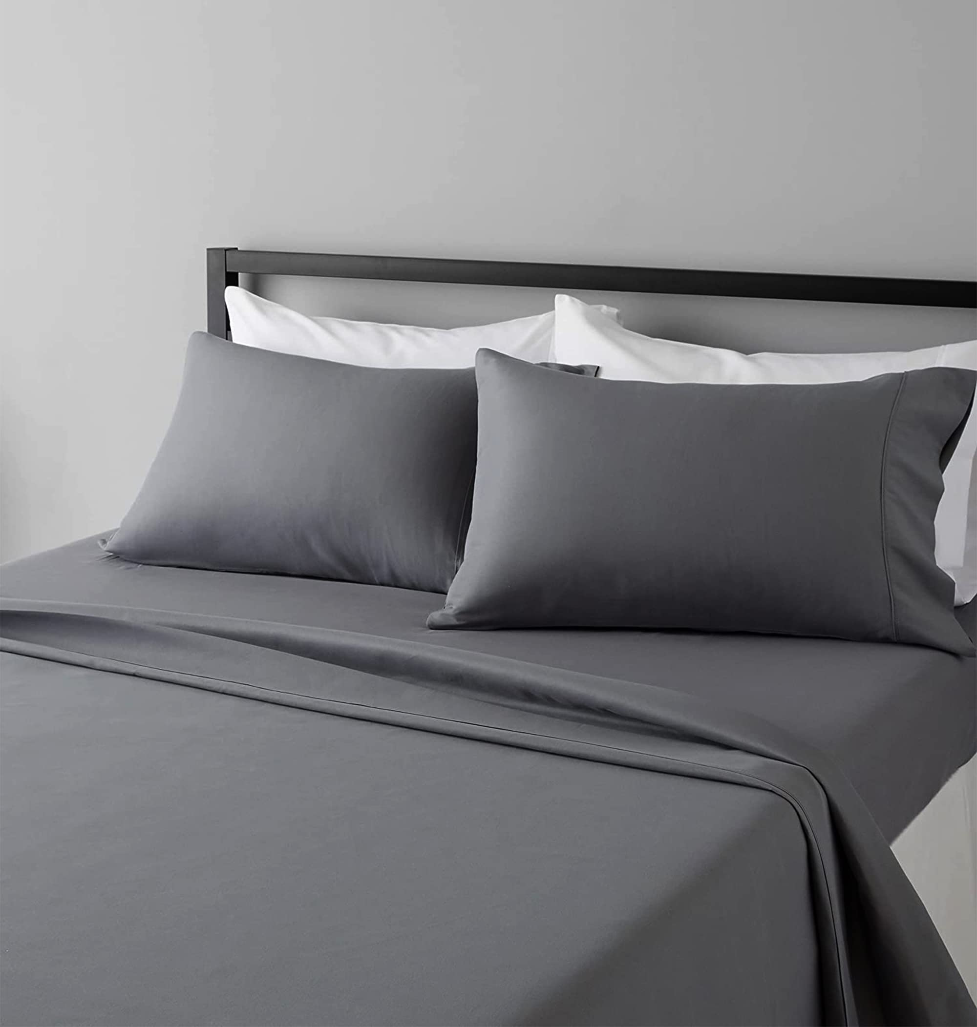 Cooling California King Sheets - Organic Tencel & Egyptian Cotton Blend - Breathable Percale Weave for Hot Sleepers - Hotel Luxury Bedding for Summer Nights & Warm Climates