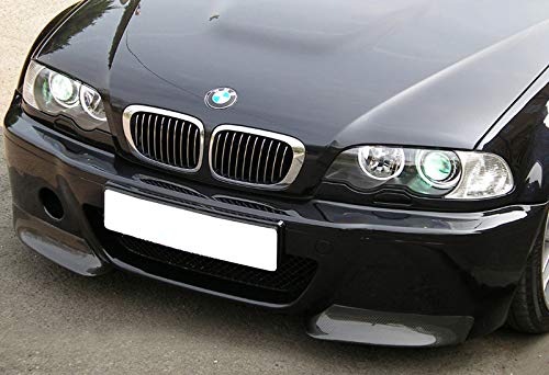 EPARTS 2-Piece Carbon Fiber Front Bumper Lip Spoiler & Splitter - Compatible with 1999-2006 BMW E46 M3 - Enhances Aerodynamics & Style for Street & Track Racing