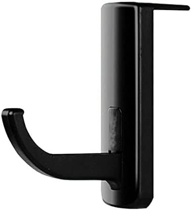 ROSPRO Universal Headphone Holder - Wall Mount & Under Desk Hook for PC Monitor, Earphones, Headsets - Durable Black Headphone Stand (2pcs) - Perfect for Gaming, Office & Home Organization