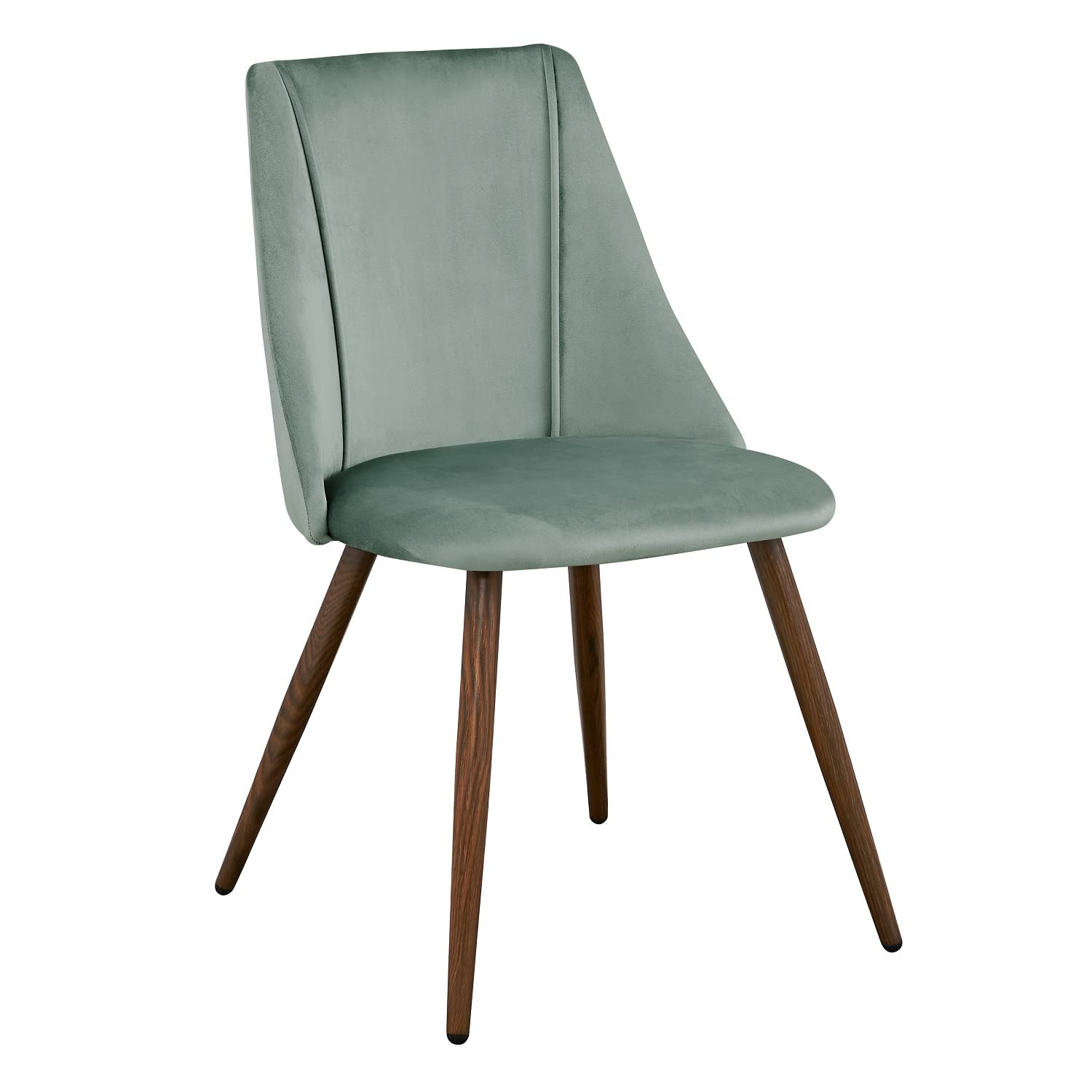 Luxury Velvet Dining Chairs Set of 2 - Modern Upholstered Kitchen Side Chairs with Soft Cushion & Sturdy Metal Legs for Home, Restaurant - Elegant Accent Chairs (Cactus Green) - Perfect for Dining Rooms, Kitchens, Cafés and Small Spaces