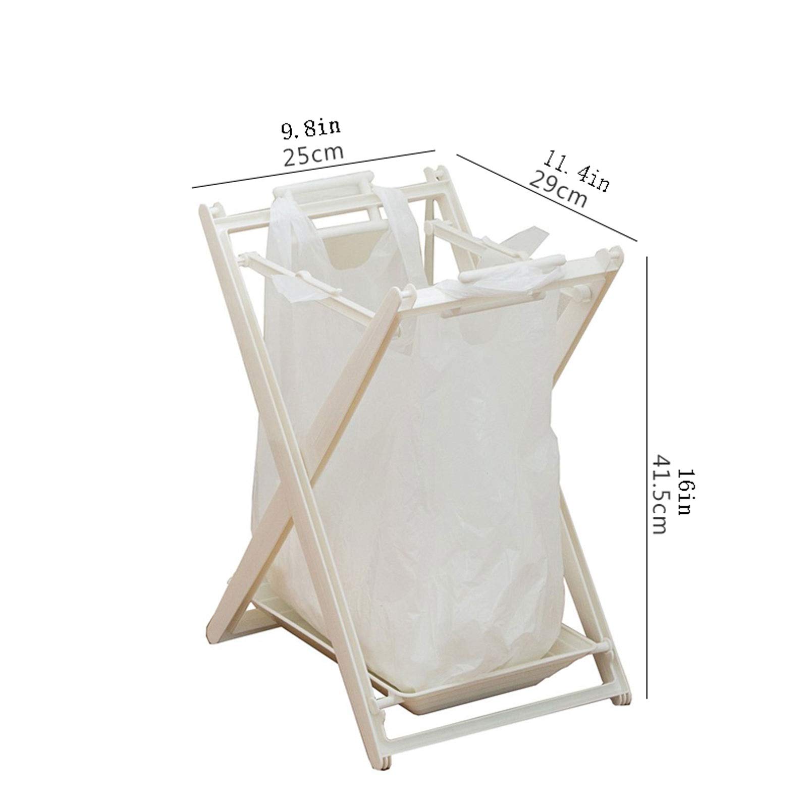 Foldable Trash Can - Portable Recycling Bin with Removable Pallet for Waste Paper, Kitchen, Living Room, Bedroom & Office | Space-Saving White Dustbin for Home, Dorm & Workplace Organization