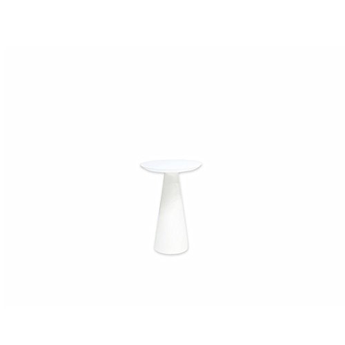 Modern White High Gloss Tower End Table - Nightstand for Bedroom, Living Room & Office - Slim Side Table with Sleek Design for Small Spaces