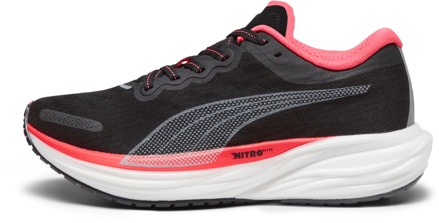 PUMA Women's Deviate Nitro 2 Running Shoes - Lightweight Cushioned Sneakers for Women - Black Size 9 M (37685517) - Perfect for Road Running, Jogging & Gym Workouts
