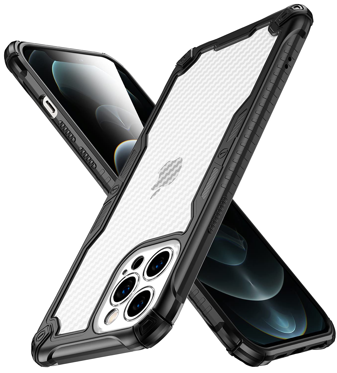 **Amytor Military Grade Shockproof iPhone 12 Pro Max Case – Carbon Fiber Series, Slim & Lightweight Protective Cover for iPhone 12 Pro Max 6.7 Inch (Black) – Perfect for Outdoor, Travel & Everyday Drop Protection**