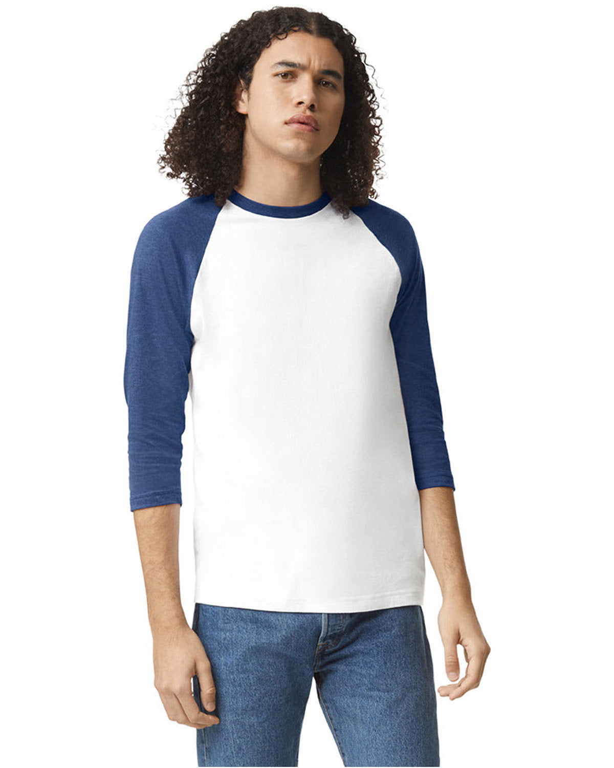 American Apparel 2003CVC Unisex Raglan T-Shirt | Soft Cotton Blend Tee for Men & Women | Perfect for Casual Wear, Gym & Everyday Outfits