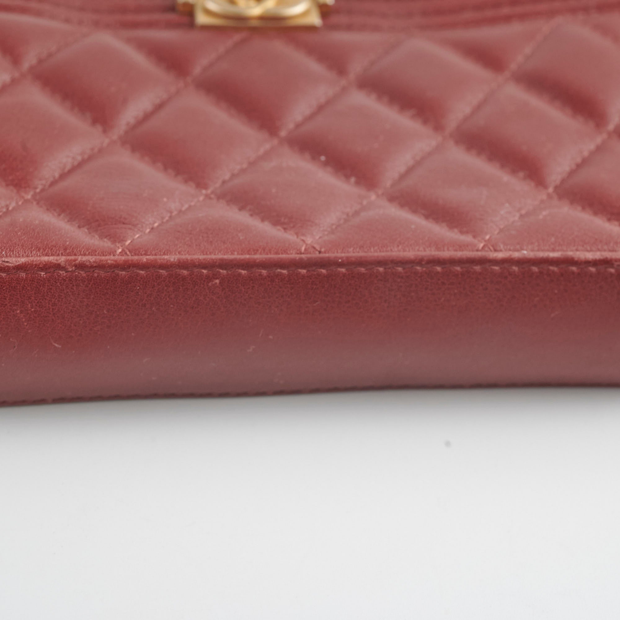 Chanel Boy Long Wallet in Burgundy - Luxury Leather Wallet for Women, Perfect for Everyday Use & Special Occasions