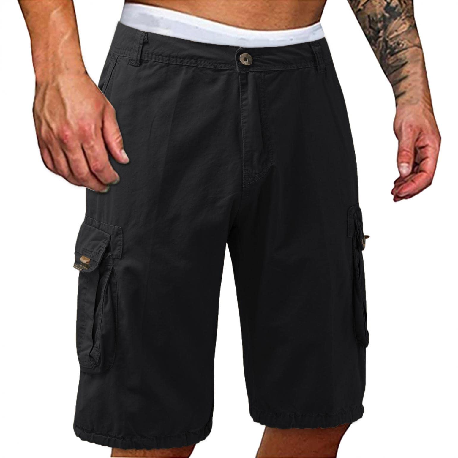 Men's Lightweight Stretch Cargo Shorts - Outdoor Hiking, Travel, Fishing & Golf Tactical Shorts for Active Lifestyle | Quick-Dry & Comfortable for Summer Adventures