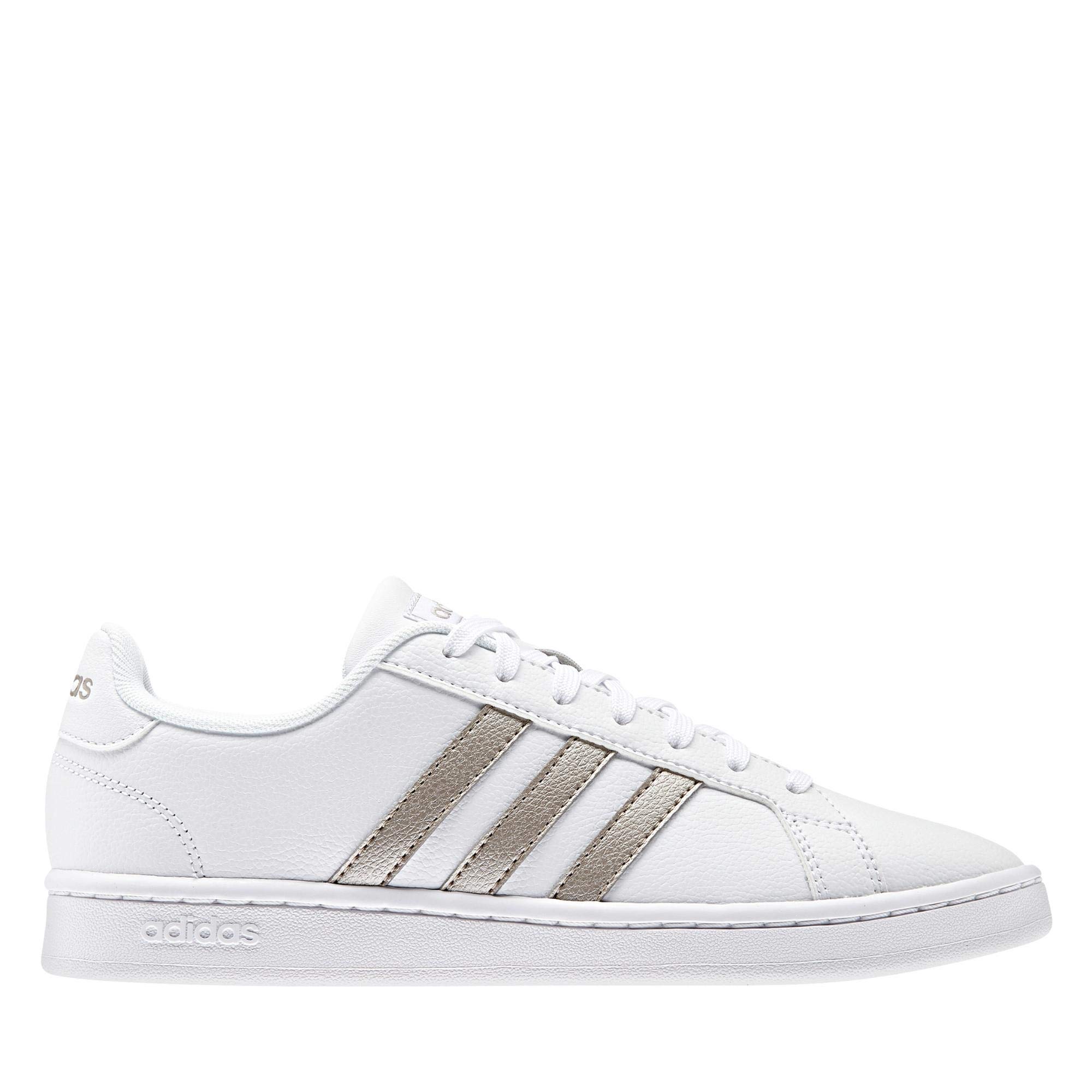 Adidas Grand Court Women's Sneakers - Comfortable White Tennis Shoes for Women | Casual Walking & Gym Workout Shoes | Perfect for Running, Training & Everyday Wear