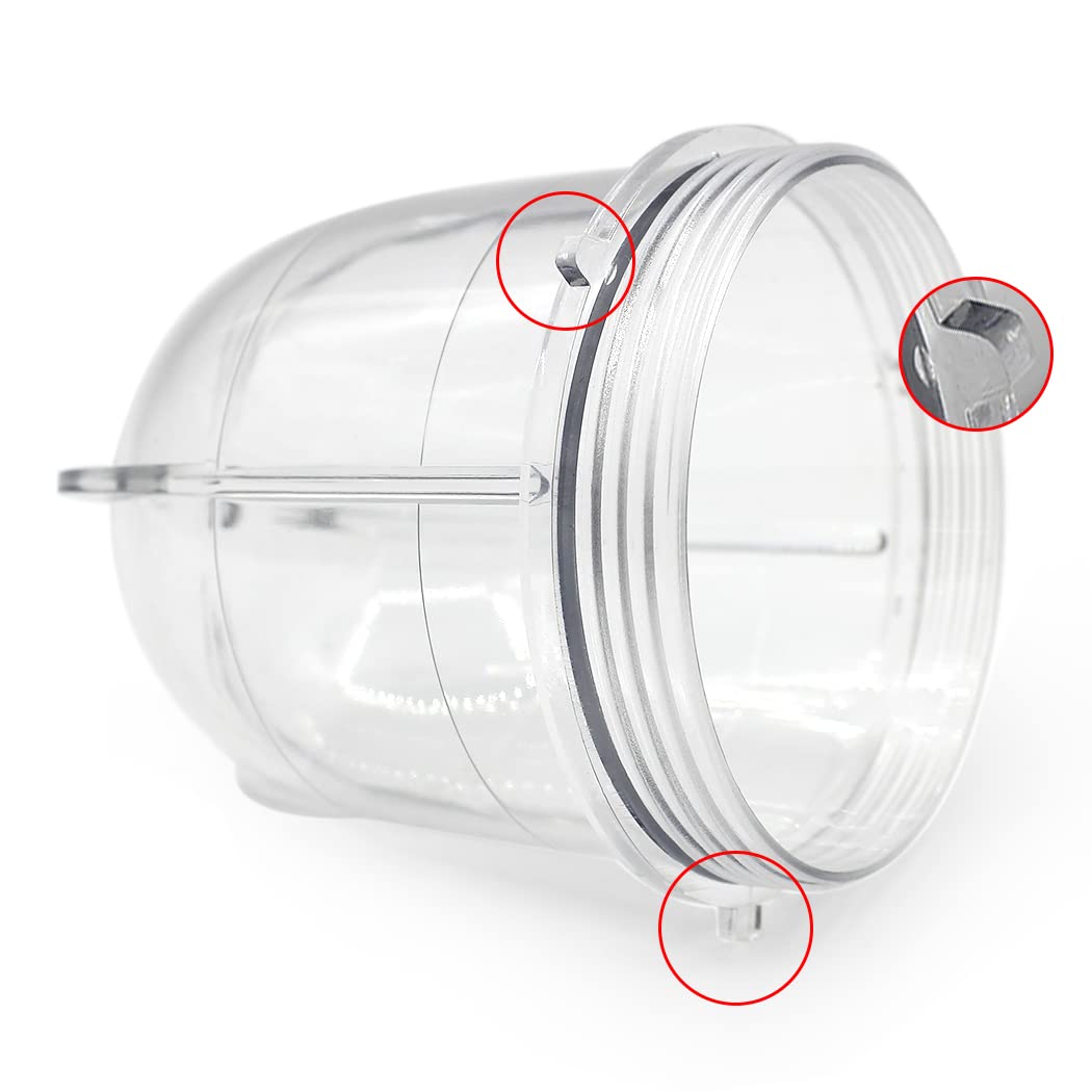 Anbige Replacement Cups for Magic Bullet Blender 250W MB1001 - 2 Pack Short Cups | Compatible with Original Magic Bullet Juicer | Perfect for Smoothies, Protein Shakes & Food Prep