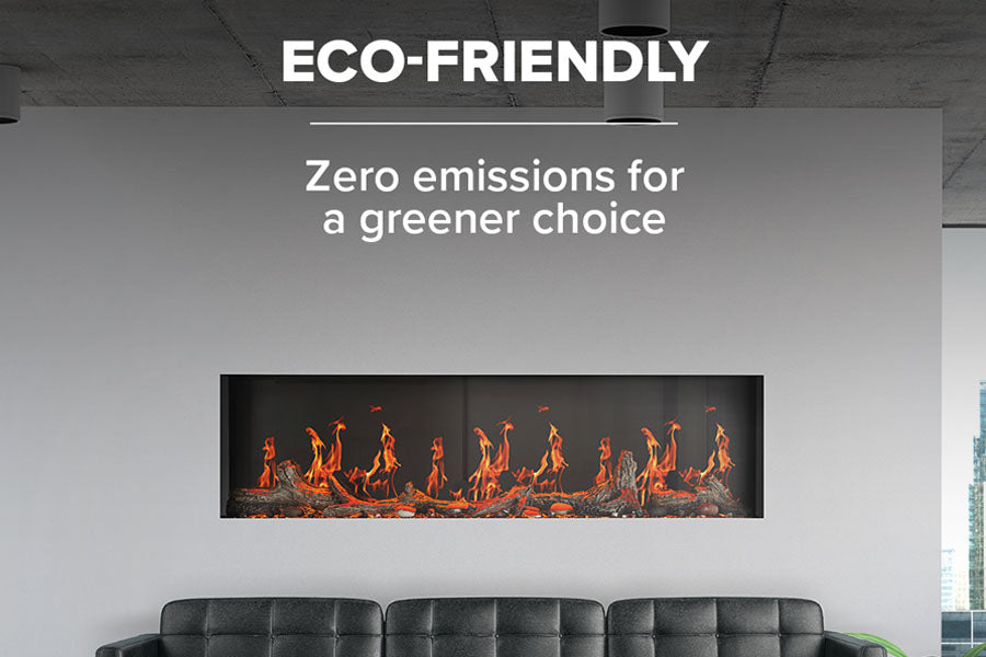 Napoleon Luminex 65-Inch LCD Virtual Smart Multi-Sided Built-In Electric Fireplace - Modern Heating Solution for Living Room, Bedroom & Office