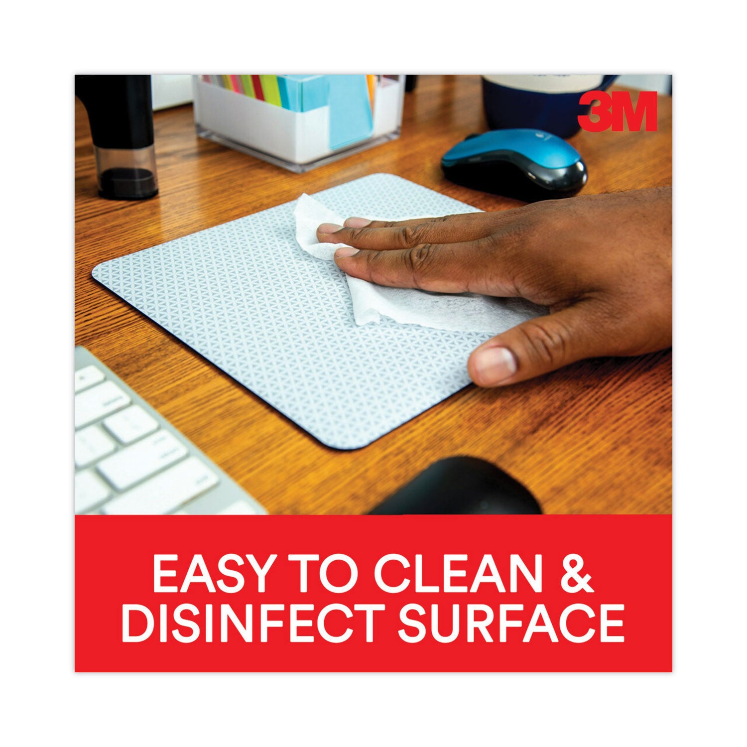 3M™ Precise Mouse Pad with Non-Slip Backing - 9 x 8 Inches - Ergonomic Bitmap Design for Gaming & Office Work - Smooth Tracking for PC, Laptop & Mac - Perfect for Gamers, Graphic Designers & Professionals