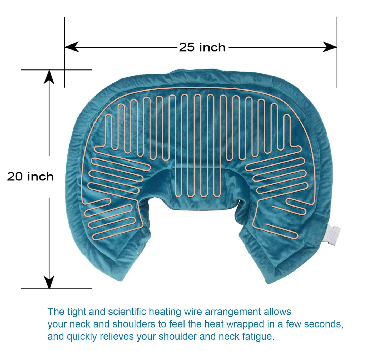 Electric Heating Pad for Neck & Shoulder Pain Relief - 3 Heat Settings, Auto Shut Off, Machine Washable (20