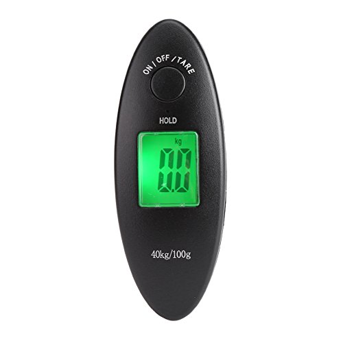 Digital Luggage Scale 40kg/100g - Portable LCD Hanging Weight Scale for Travel - Perfect for Airports, Suitcases, and Shipping Packages (Batteries Not Included)