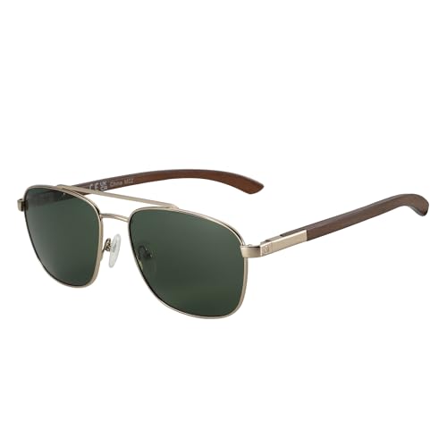 Gold Frame Green Lens