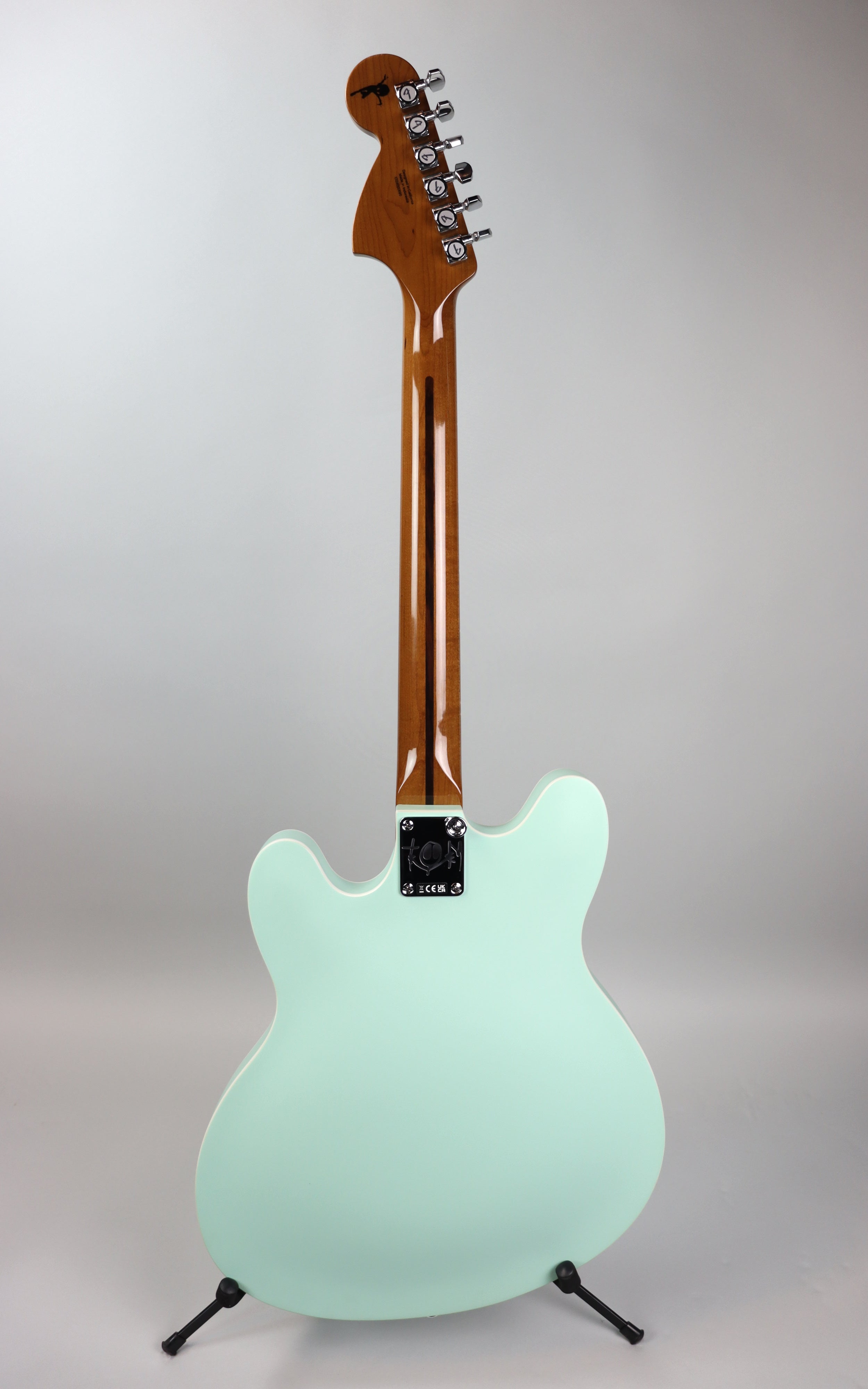 Fender Tom DeLonge Starcaster Electric Guitar - Satin Surf Green Finish | Punk Rock & Alternative Performance Guitar for Stage & Studio