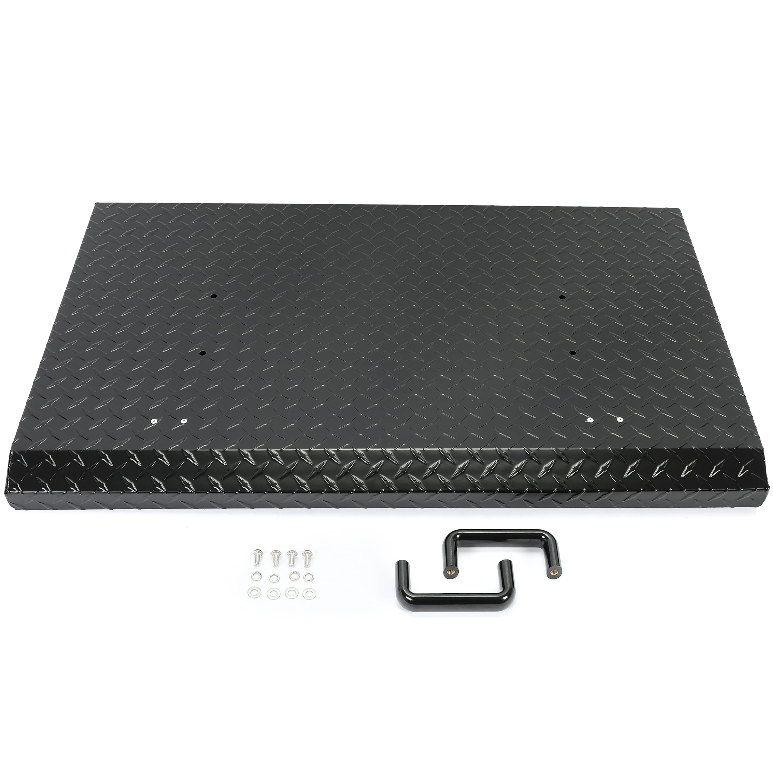 ECOTRIC 36 Inch Hard Top Griddle Grill Cover - Powder Coated Durable Lightweight Aluminum Lid with Handle for Outdoor Cooking - Compatible with 36” Front or Rear Grease Griddles - Perfect for BBQ, Camping & Backyard Grilling