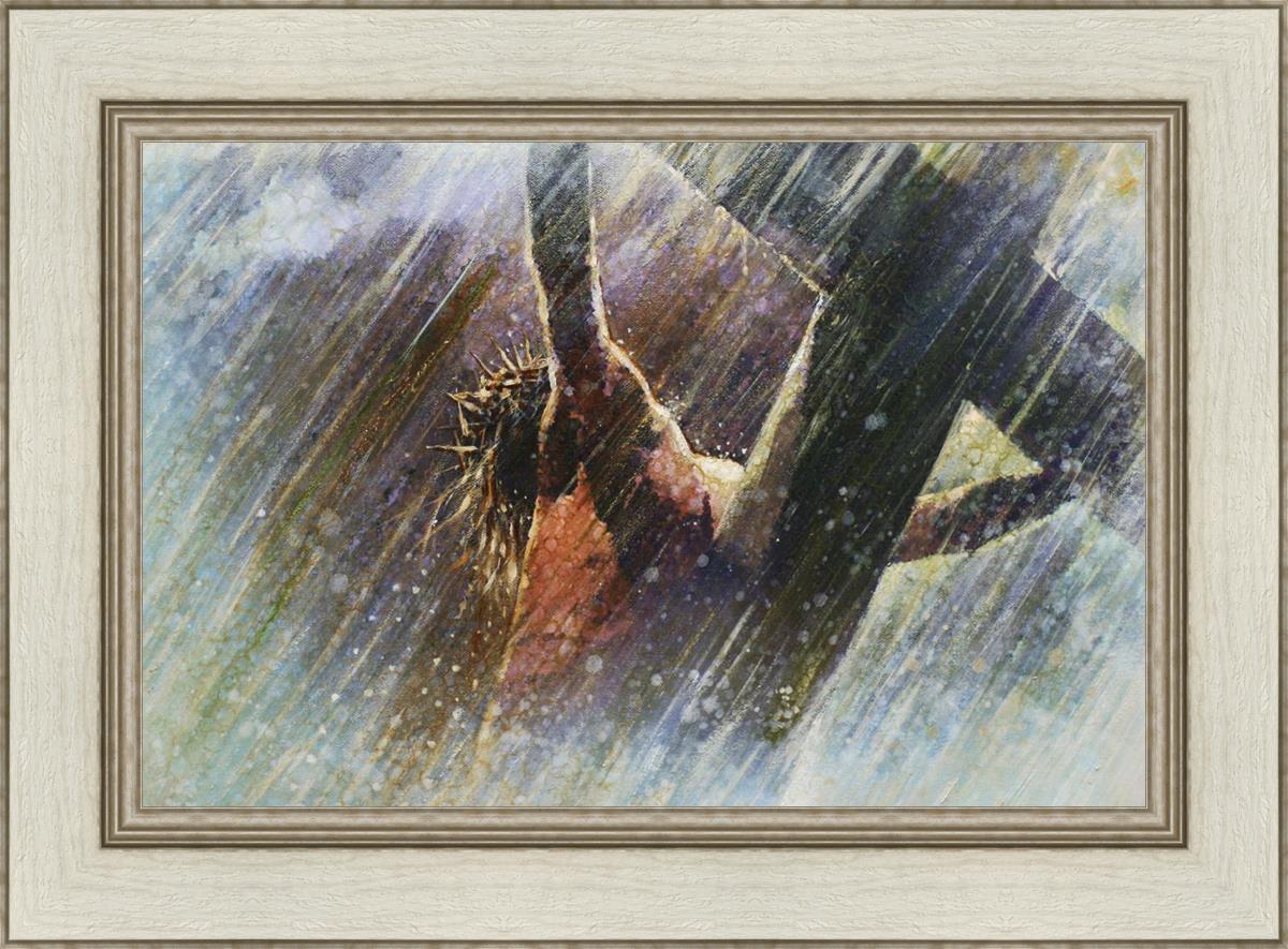 Yongsung Kim Crucifixion Painting - Religious Wall Art for Home & Church Decor - Perfect for Prayer Rooms, Christian Gifts, and Spiritual Spaces