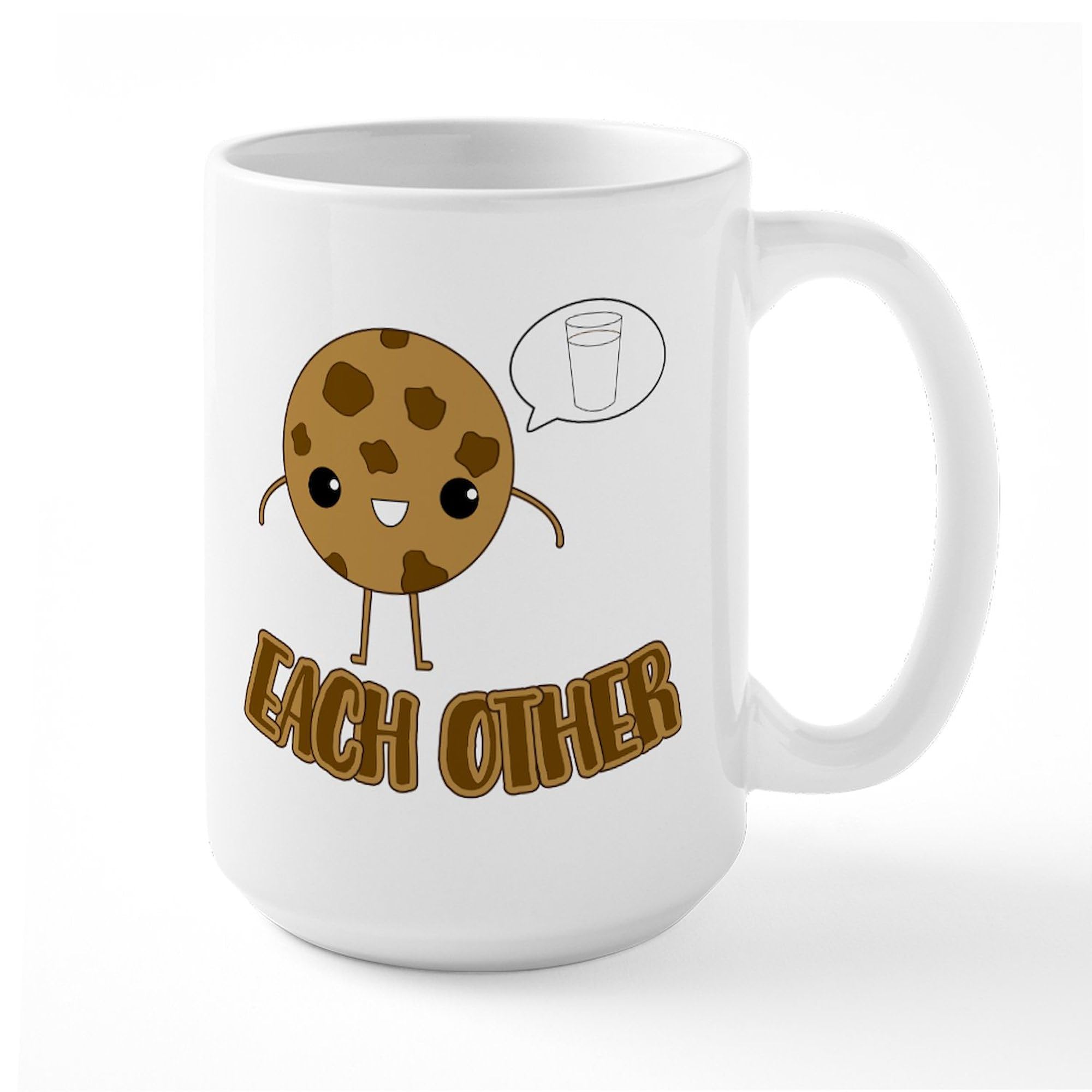 Cookies And Milk 15 oz (444 ml) Ceramic Coffee Mug - Perfect for Hot Drinks, Office Use & Gift Giving