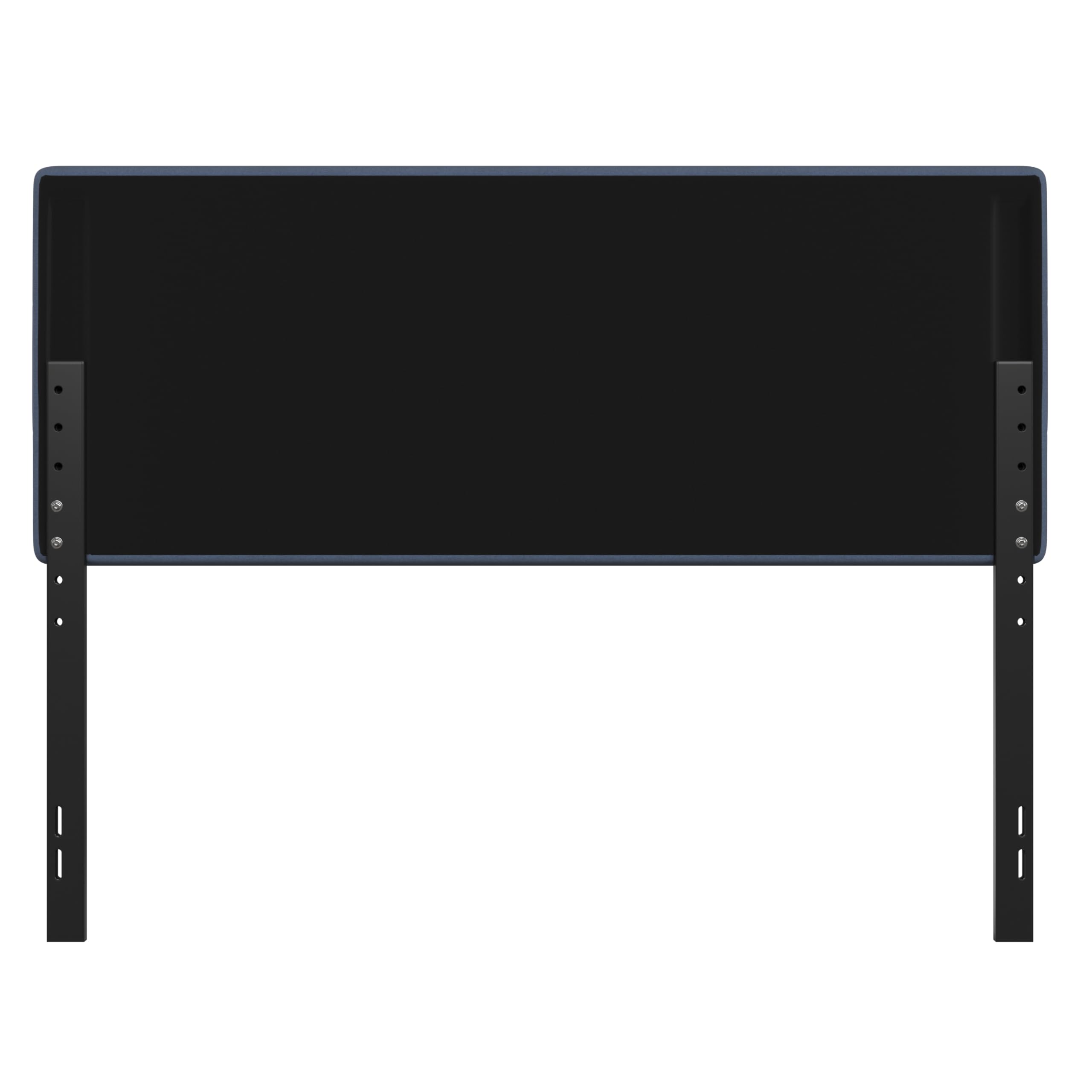 Merrick Lane Coppola Upholstered Queen Size Headboard - Blue Button Tufted Fabric with Metal Adjustable Legs - Fits Standard Bed Frames - Perfect for Master Bedrooms & Guest Rooms