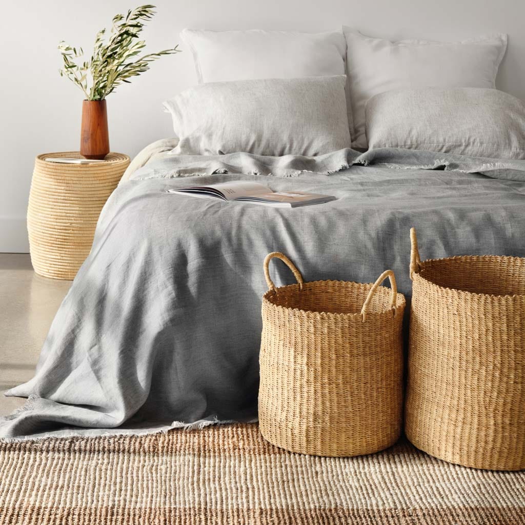 Handwoven Bolga Storage Baskets - Natural African Woven Baskets for Home Organization | Perfect for Living Room Decor, Laundry, and Toy Storage
